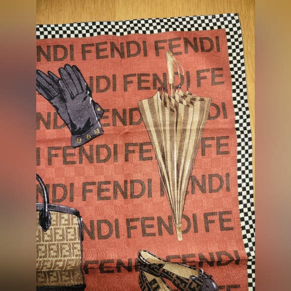 FENDI Vintage Scarf 19x19 - Picture 6 of 6